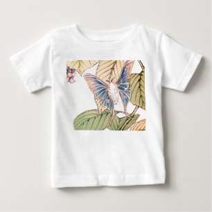 蝶日本の幼児ガールトップ名前をカスタムする ベビーTシャツ