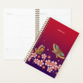 蝶日本の桜花パーソナライズされた プランナー手帳 (ディスプレー)