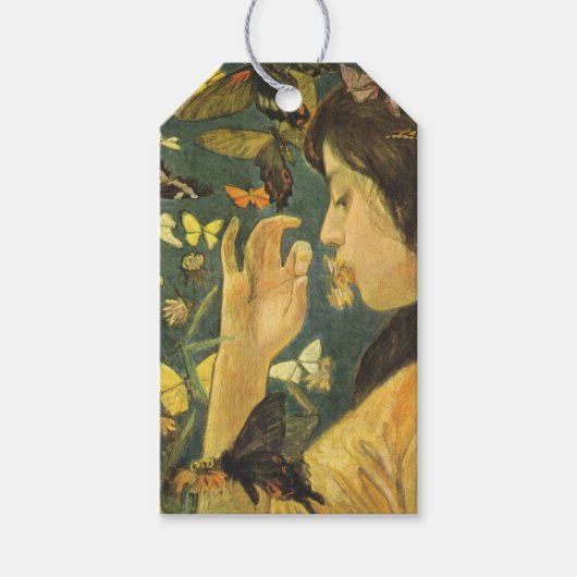 蝶日本の美人 ギフトタグ (正面)