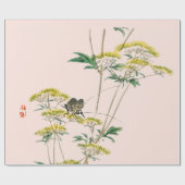 蝶日本の花包紙 ラッピングペーパー (フラット)