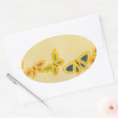 蝶日本の – ステッカー (封筒)