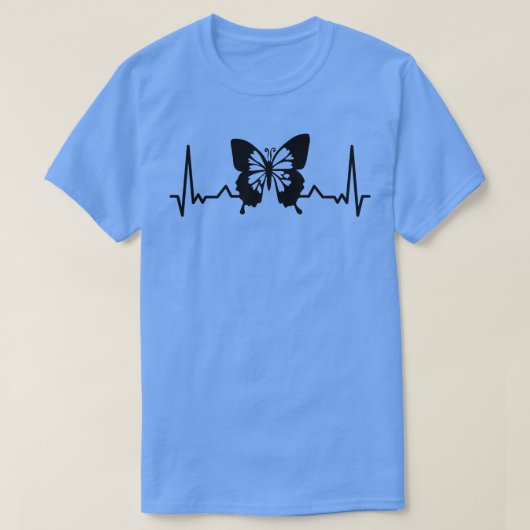 蝶昆虫昆虫学者の心拍 Tシャツ (デザイン正面)