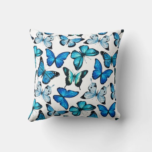 蝶枕(白い) クッション (裏面)