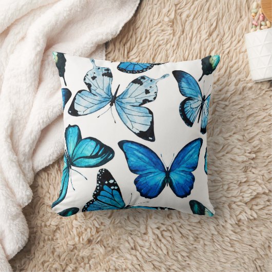 蝶枕(白い) クッション (ブランケット)