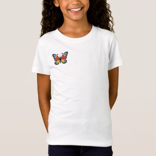 蝶柄ガールズTシャツ Tシャツ (正面)