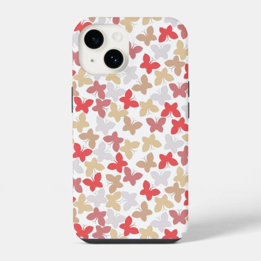 蝶柄パステル iPhoneケース (裏面)