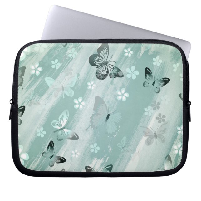 蝶柄 9 ラップトップスリーブ (正面)