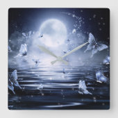 蝶柱時計 スクエア壁時計 (正面)