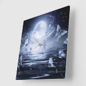 蝶柱時計 スクエア壁時計 (傾斜)