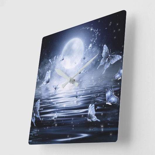 蝶柱時計 スクエア壁時計 (傾斜)