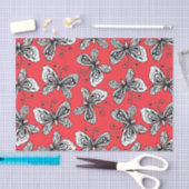 蝶模様 薄葉紙 (クラフト)