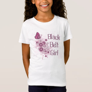 蝶武道の黒帯の女の子 Tシャツ