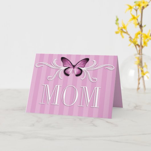 蝶母の日カード カード (黄色い花)