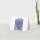 蝶水彩画のメッセージカード カード (裏面)