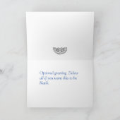 蝶水彩画(青か原稿) サンキューカード (内部)