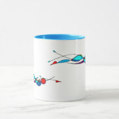 蝶水泳ラインおよび色 マグカップ (中央)