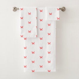 蝶浴室タオルセット バスタオルセット