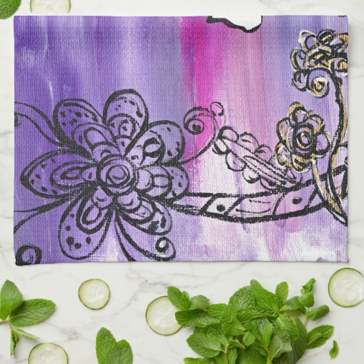 蝶猫 キッチンタオル (折り畳み)