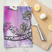 蝶猫 キッチンタオル (四つ折り)