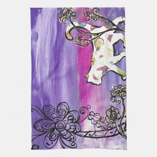 蝶猫 キッチンタオル (縦)