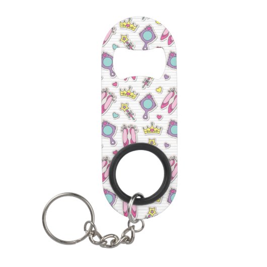 蝶王女パターン キーホルダー栓抜き (正面)