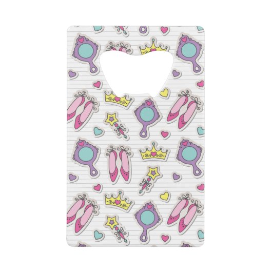 蝶王女パターン クレジットカード栓抜き (正面)