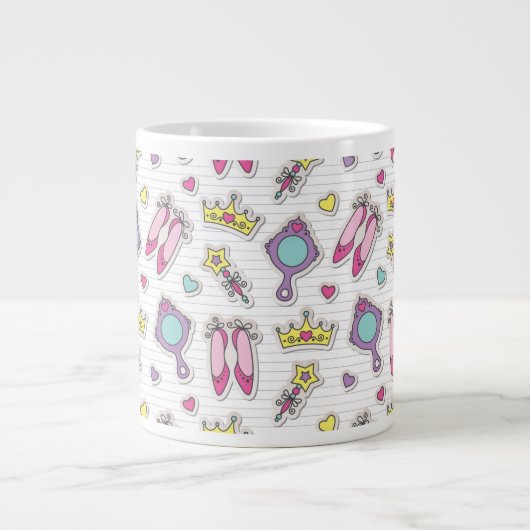 蝶王女パターン ジャンボコーヒーマグカップ (正面)