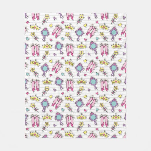 蝶王女パターン フリースブランケット (正面)