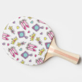 蝶王女パターン 卓球ラケット (横)