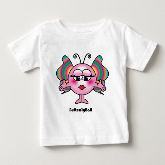 蝶球 ベビーTシャツ (正面)