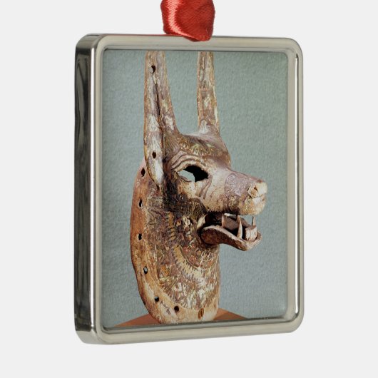 蝶番を付けられた顎とのAnubisの頭部、 メタルオーナメント (右)
