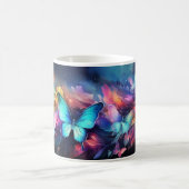 蝶白熱［赤熱］光を放つデザインセラミック製マグカップ コーヒーマグカップ (中央)