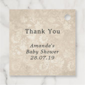 蝶白熱［赤熱］光を放つ妖精の赤ちゃんシャワー フェイバータグ (裏面)