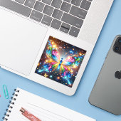 蝶白熱［赤熱］光を放つ シール (ノートパソコンとiPhone)