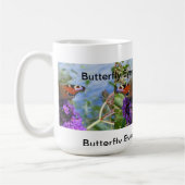 蝶目は襲うのを見ています コーヒーマグカップ (左)