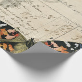 蝶短命なもののDecoupageの紙 ラッピングペーパー (角)