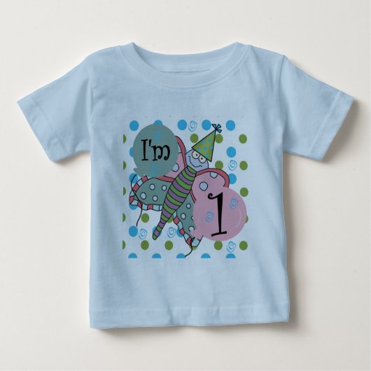 蝶私は1つの誕生日のTシャツおよびギフトです ベビーTシャツ (正面)