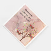 蝶秋の結婚式用ナプキンデザイン (コーナー)