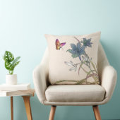 蝶素朴と蘭の花 クッション (椅子)