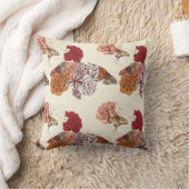 蝶素朴柄 クッション (ブランケット)