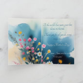 蝶素朴水色マザーズデイカード カード (内部)