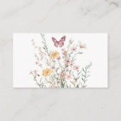 蝶素朴赤ちゃんシャワーブックリクエスト エンクロージャーカード (裏面)