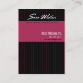 蝶細い縦縞のプロ芸術家のウェブサイトの開発者 名刺 (裏面)