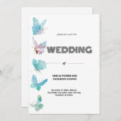 蝶結婚虫 招待状 (正面/裏面)