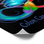 蝶結腸がん認識度 ポスター (角)