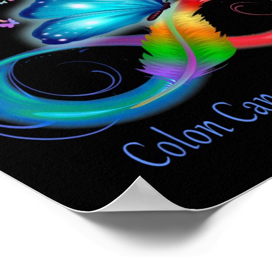 蝶結腸がん認識度 ポスター (角)