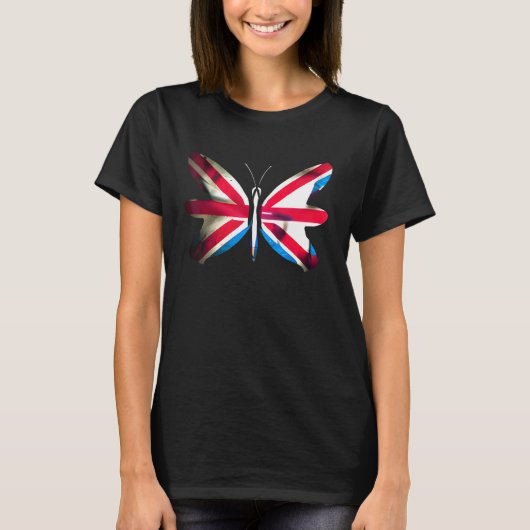 蝶統一された王国の昆虫引用文科 Tシャツ (正面)