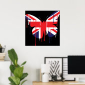 蝶絵を描のポ走スタ ポスター (ホームオフィス)