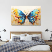 蝶絵を描の一匹 キャンバスプリント (インサイチュ (寝室))
