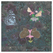 蝶絵を描抽象芸術花布 ファブリック (クローズアップ)